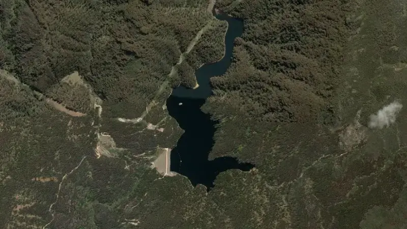 Satellite view of Geehi Reservoir reservoir, New South Wales, Australia