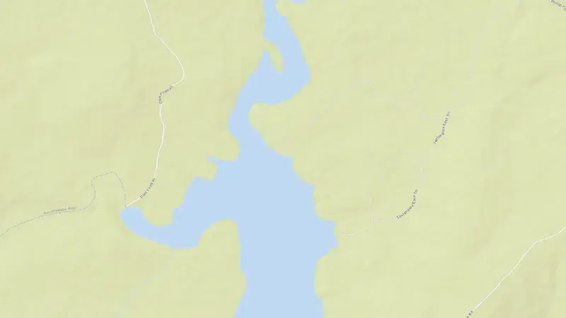 Road map of Tantangara Reservoir reservoir, New South Wales, Australia