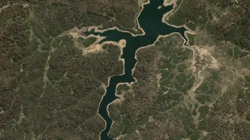 Satellite view of Tooma Reservoir reservoir, New South Wales, Australia