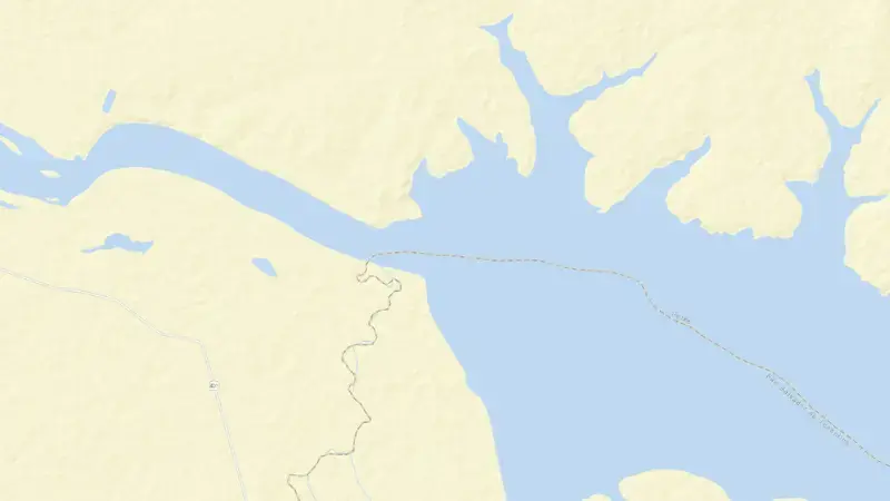 Road map of PEIXE ANGICAL reservoir, Tocantins, Brazil