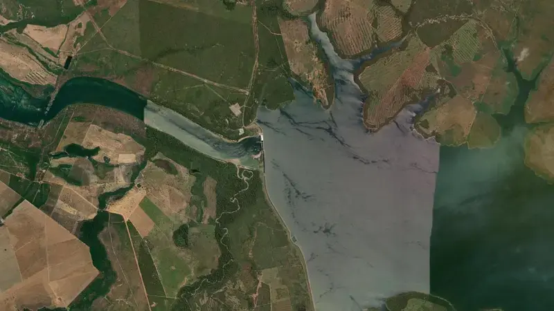 Satellite view of PEIXE ANGICAL reservoir, Tocantins, Brazil