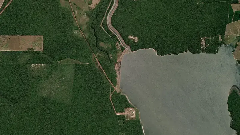 Satellite view of RONDON II reservoir, Rondônia, Brazil