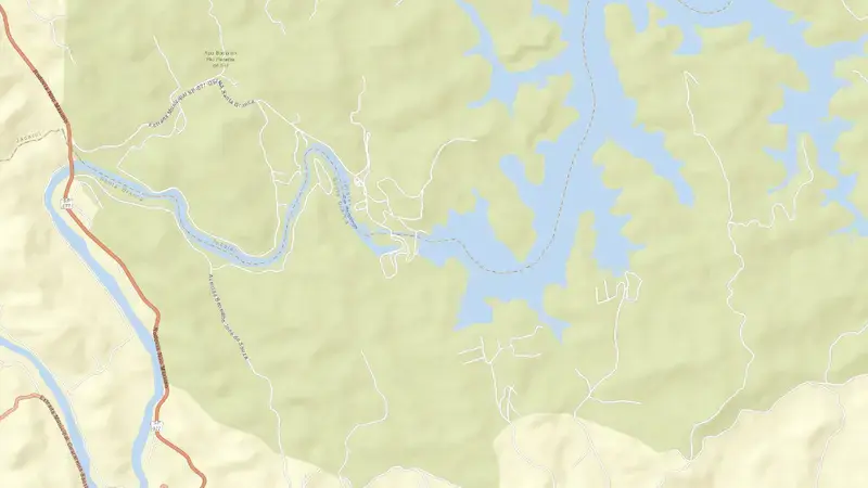 Road map of SANTA BRANCA reservoir, São Paulo, Brazil