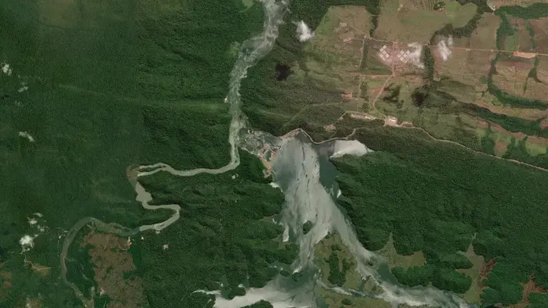 Satellite view of SAO MANOEL reservoir, Mato Grosso, Brazil