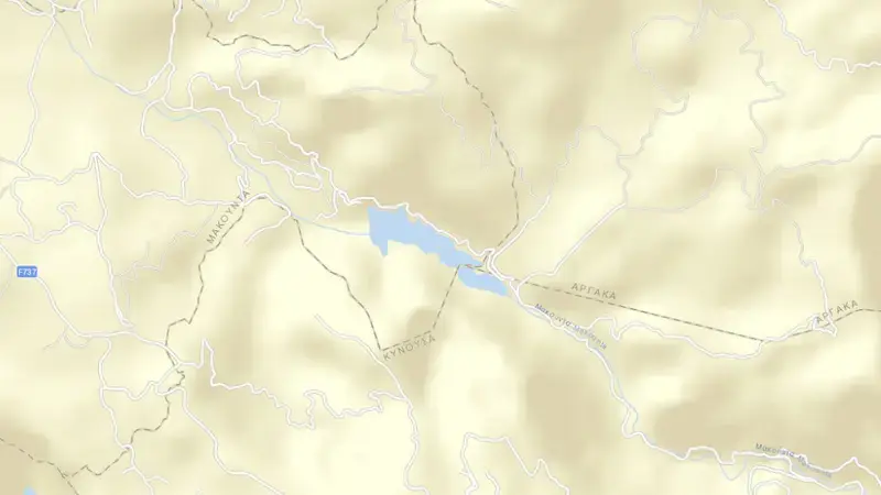 Road map of Argaka reservoir, Paphos, Cyprus