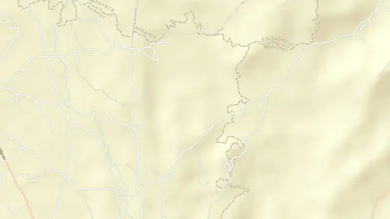 Road map of Tamasou reservoir, Nicosia, Cyprus