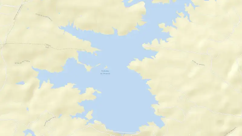 Road map of Piedras reservoir, Tinto, Odiel y Piedras, Spain