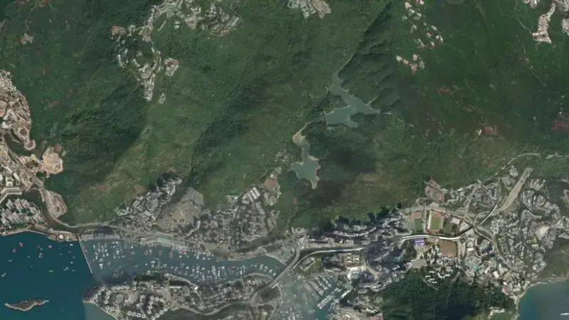 Satellite view of Aberdeen Lower Reservoir reservoir, Hong Kong Island, Hong Kong