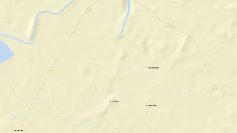Road map of Alaganuru Balancing Reservoir reservoir, Andhra Pradesh, India