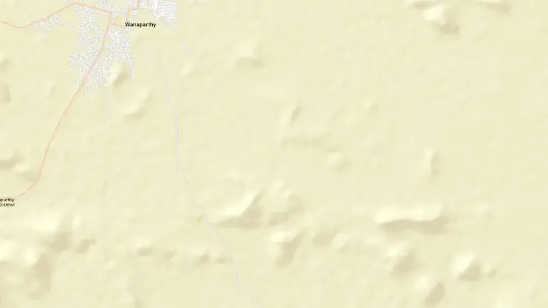 Road map of Jurala Dam reservoir, Telangana, India