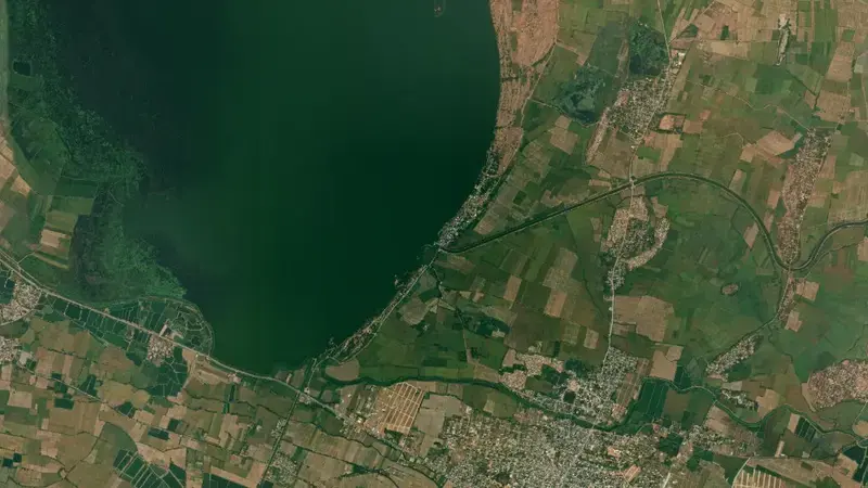 Satellite view of Kanigiri Reservoir reservoir, Andhra Pradesh, India