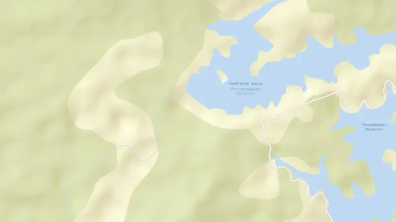 Road map of Peruvaripallam reservoir, Tamil Nadu, India