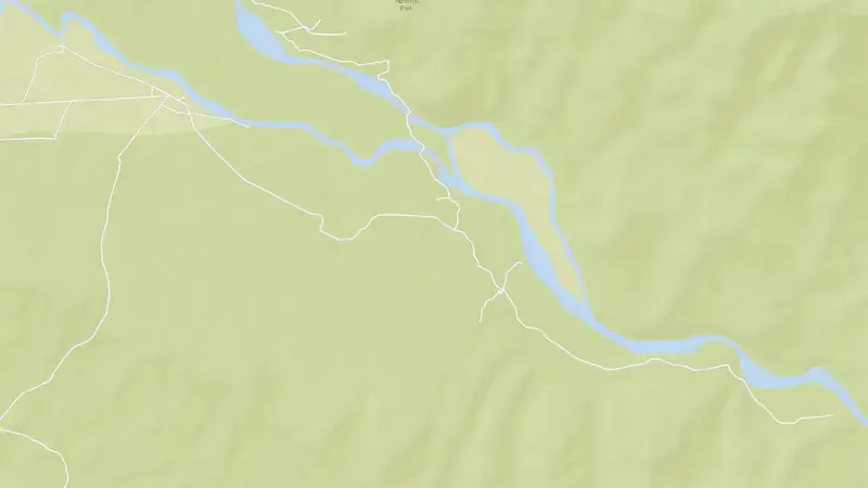 Road map of Ramganga Dam reservoir, Uttarakhand, India