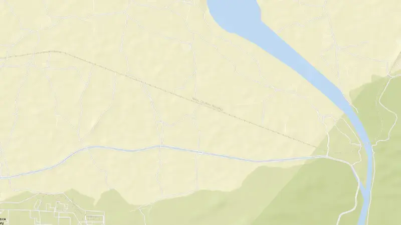 Road map of Tawa Dam reservoir, Madhya Pradesh, India