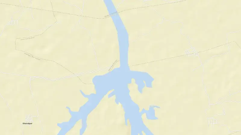 Road map of Und I reservoir, IN, India