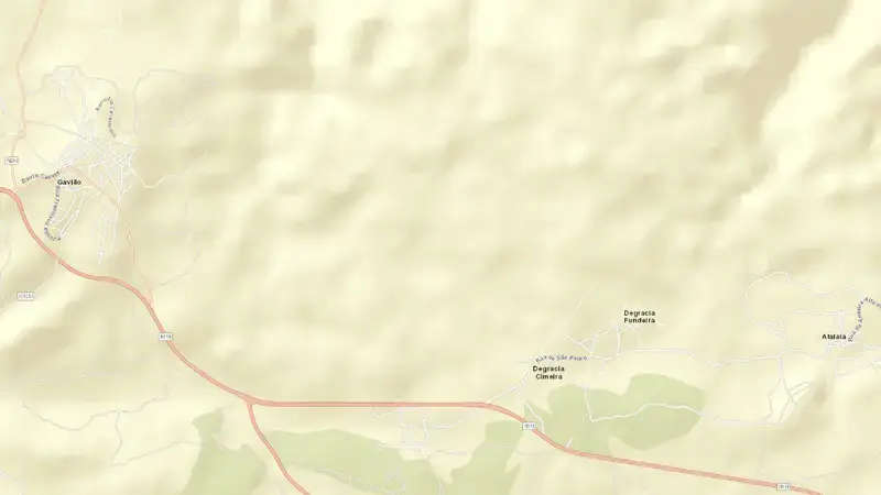 Road map of Fratel reservoir, Castelo Branco, Centro, Portugal