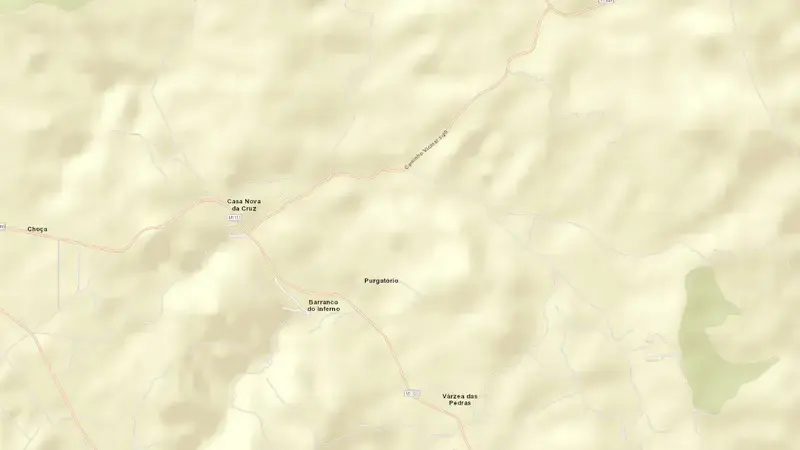 Road map of Santa Clara reservoir, Beja, Alentejo, Portugal
