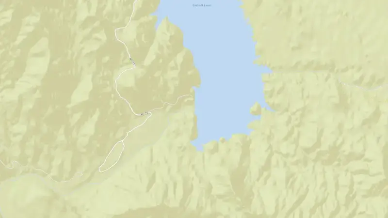 Road map of Bartlett Reservoir reservoir, Arizona, United States