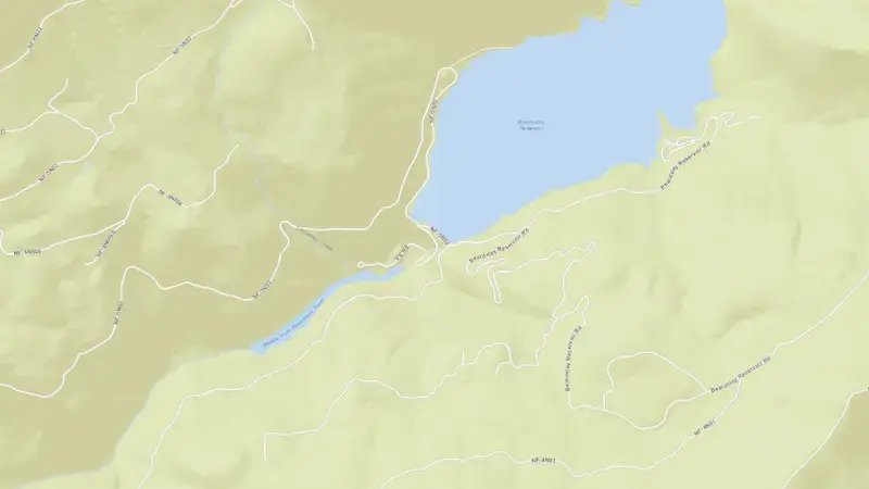 Road map of BEARDSLEY LAKE reservoir, California, United States