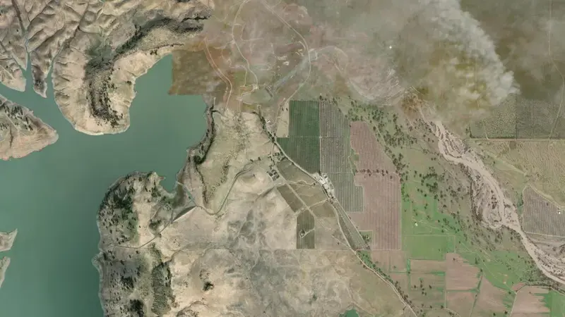 Satellite view of BLACK BUTTE reservoir, California, United States