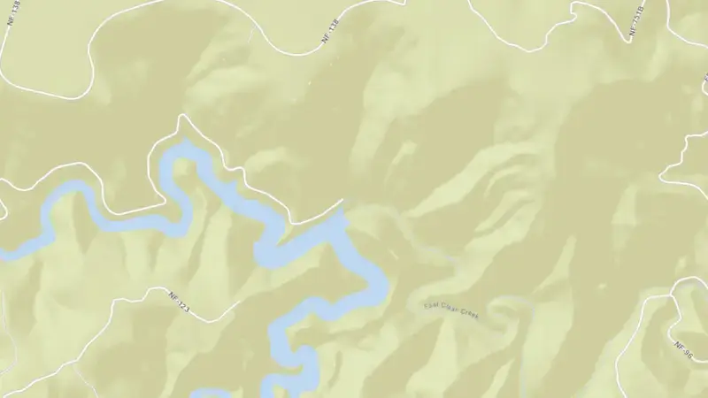 Road map of C.C. Cragin Reservoir reservoir, Arizona, United States