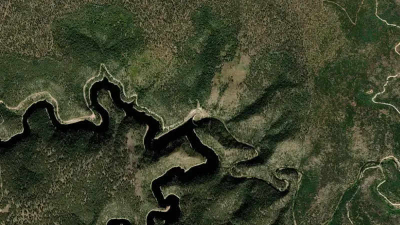 Satellite view of C.C. Cragin Reservoir reservoir, Arizona, United States
