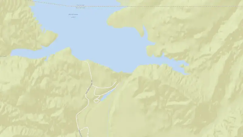 Road map of Horseshoe Reservoir reservoir, Arizona, United States