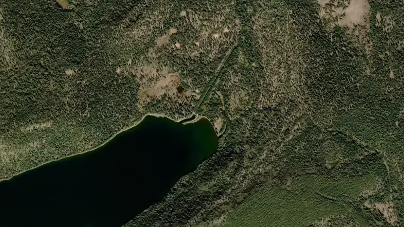 Satellite view of INDEPENDENCE LAKE NEAR TRUCKEE reservoir, California, United States