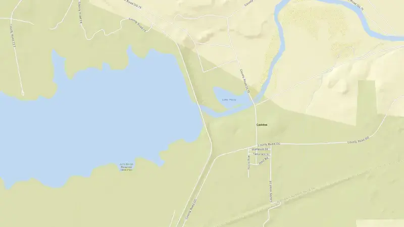 Road map of John Martin Reservoir reservoir, Colorado, United States
