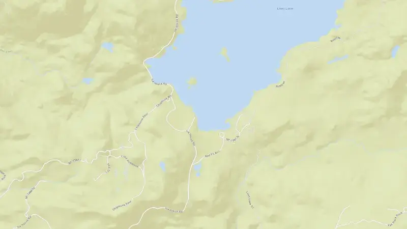 Road map of LOON LAKE reservoir, California, United States