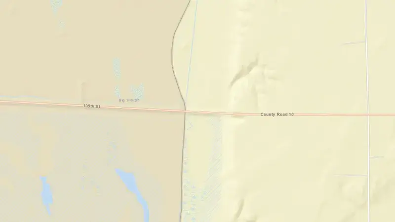 Road map of Mud Lake Reservoir reservoir, Minnesota, United States