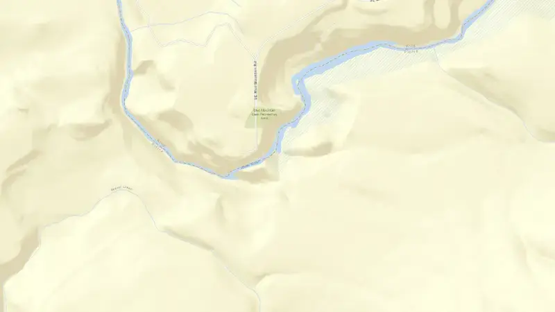 Road map of Mud Mountain Lake reservoir, Washington, United States