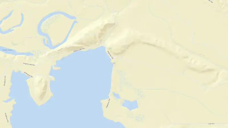 Road map of Nelson Reservoir reservoir, Montana, United States