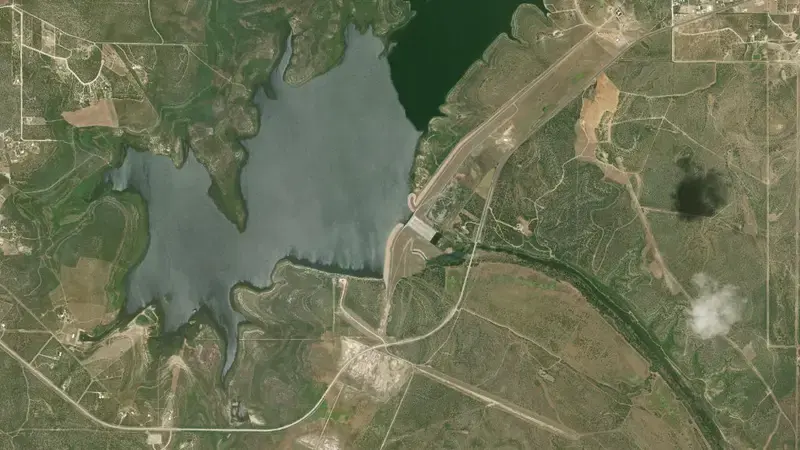 Satellite view of O. H. Ivie Reservoir reservoir, Texas, United States