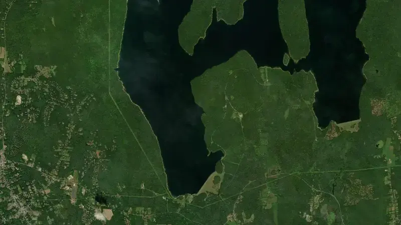 Satellite view of Quabbin Reservoir reservoir, Massachusetts, United States