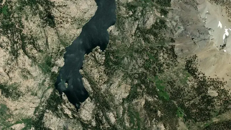 Satellite view of RELIEF reservoir, California, United States