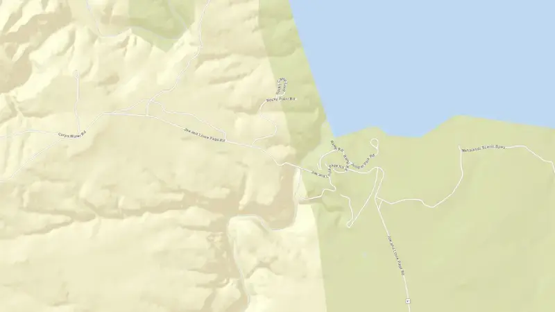 Road map of Santa Rosa Lake reservoir, New Mexico, United States