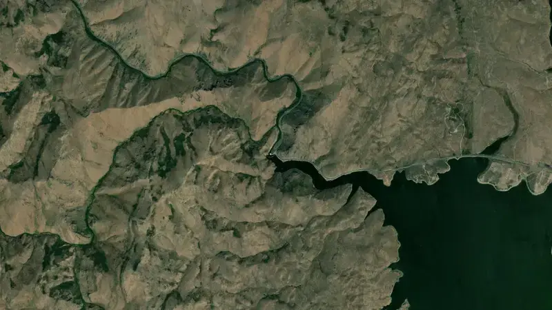 Satellite view of Wild Horse Reservoir reservoir, Nevada, United States