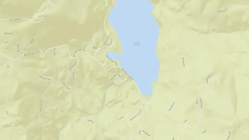 Road map of WISHON reservoir, California, United States