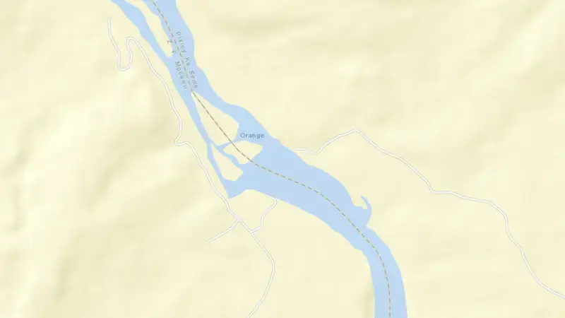 Road map of Boegoeberg Dam reservoir, Northern Cape, South Africa