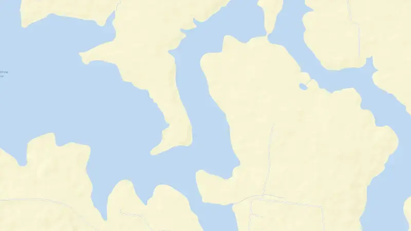 Road map of Grootdraai Dam reservoir, Mpumalanga, South Africa