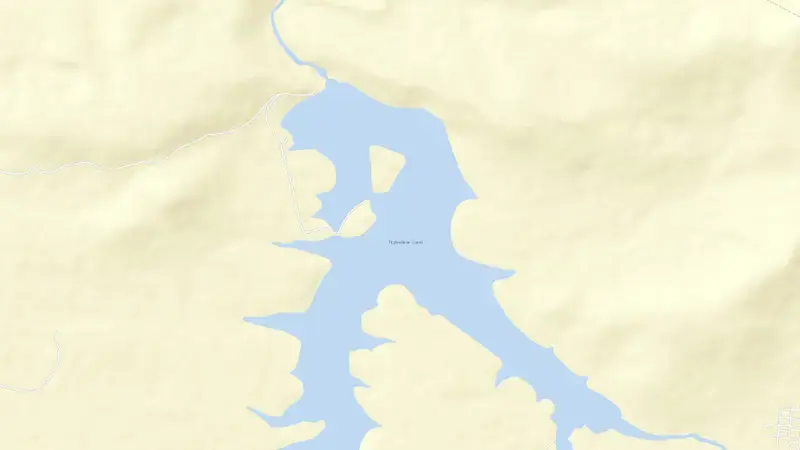 Road map of Nzhelele Dam reservoir, Limpopo, South Africa