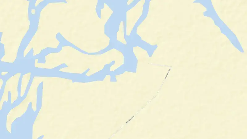 Road map of Beardmore reservoir, Queensland, Australia