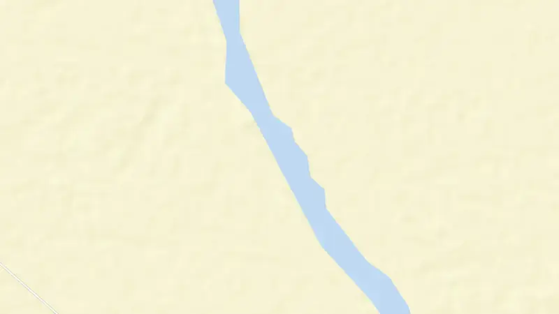 Road map of Buckinbah Weir reservoir, Queensland, Australia