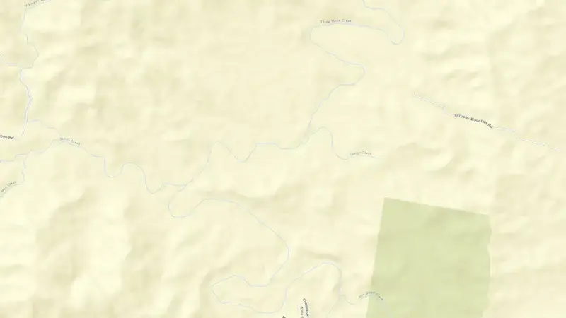 Road map of Cania reservoir, Queensland, Australia