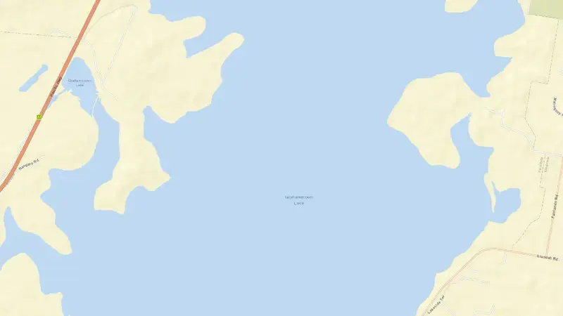 Road map of Grahamstown Lake reservoir, New South Wales, Australia