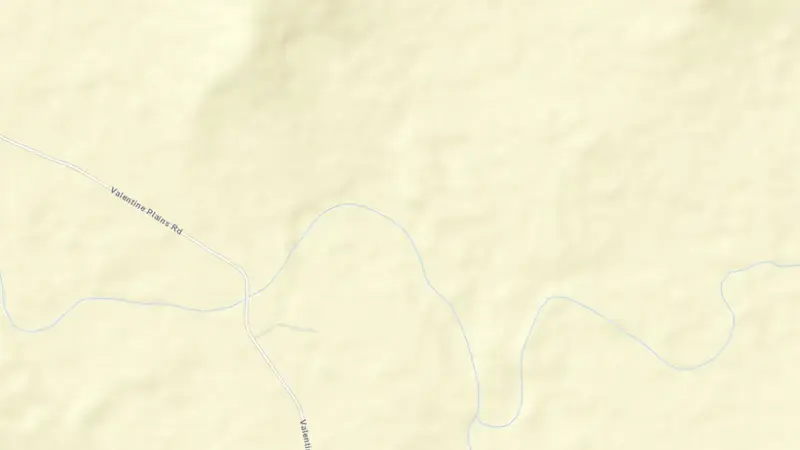 Road map of Kroombit reservoir, Queensland, Australia