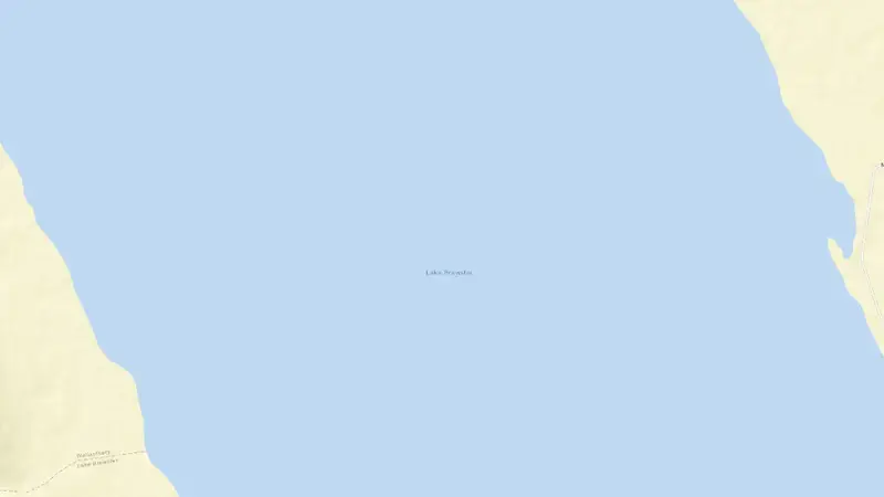 Road map of Lake Brewster reservoir, New South Wales, Australia