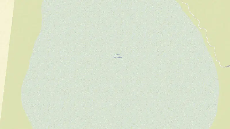 Road map of Lake Cawndilla reservoir, New South Wales, Australia