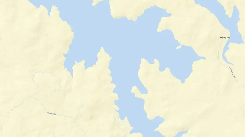 Road map of Lake Eucumbene reservoir, New South Wales, Australia